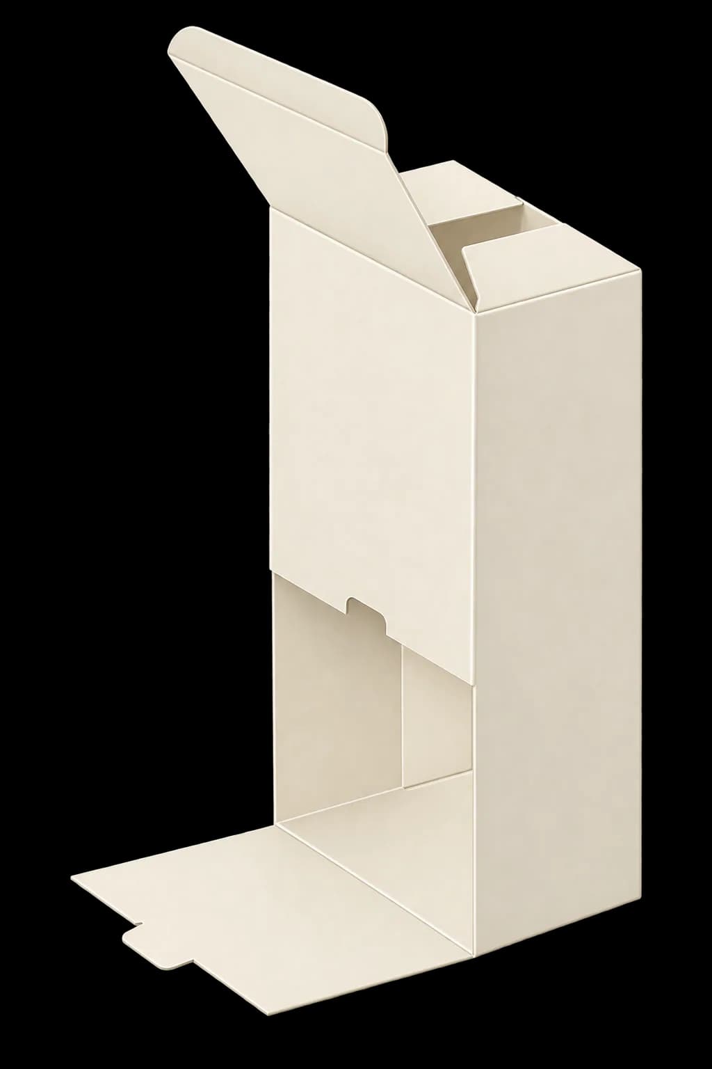 Flip Out Dispenser Boxes - Assembled 3/4 View