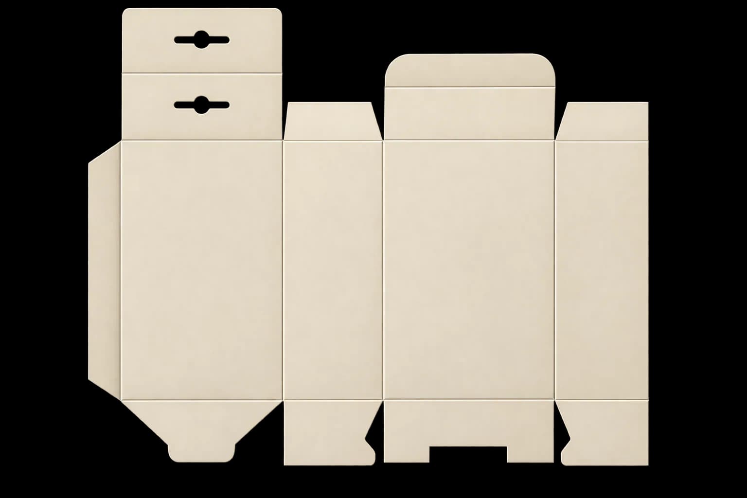 Custom Five Panel Hanger Boxes - Template View
