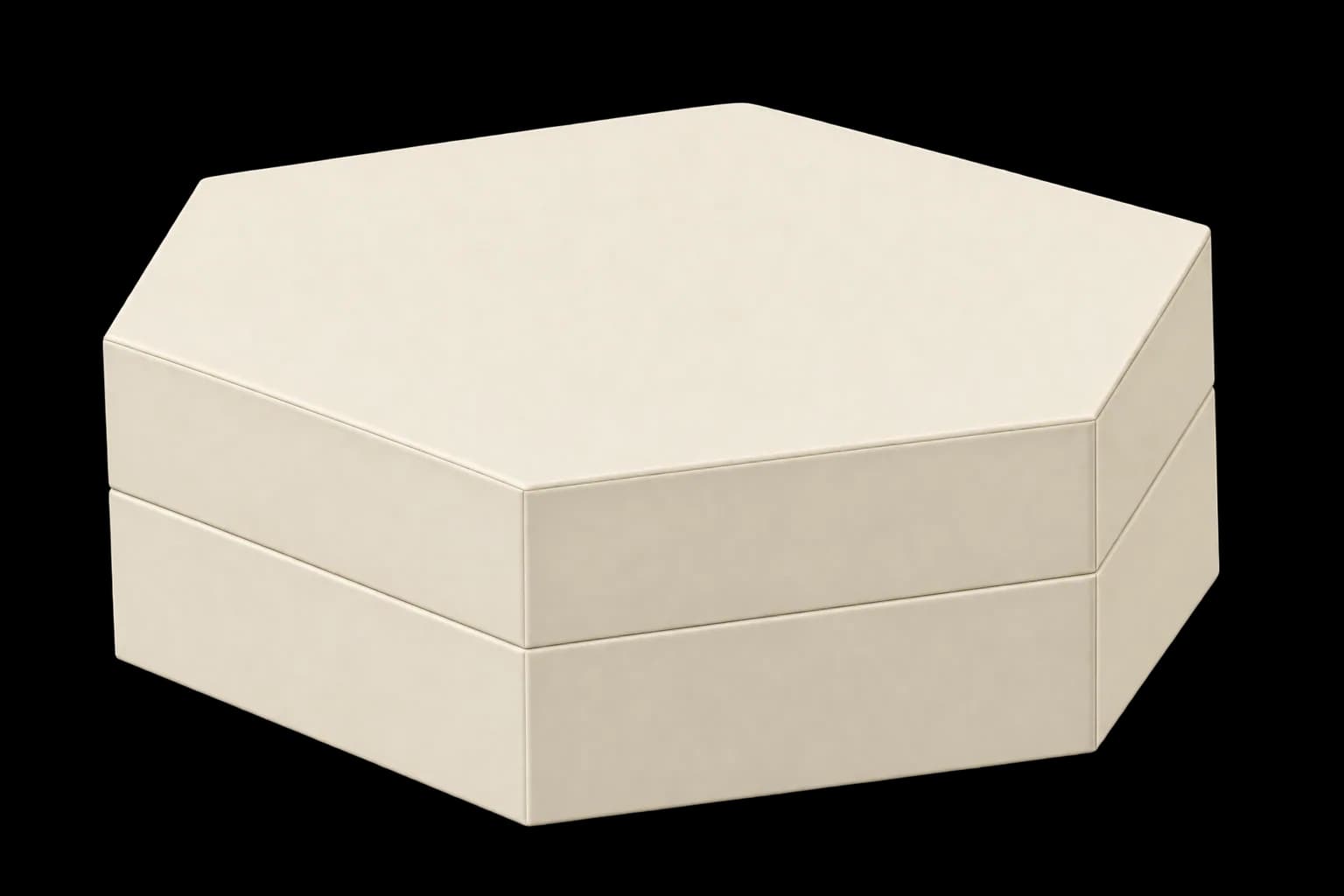 Hexagon Two Piece Boxes - Assembled 3/4 View