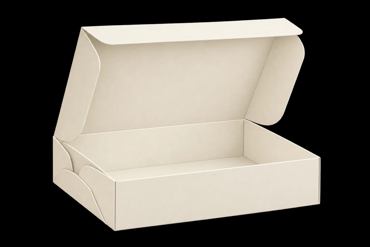 Self Lock Cake Boxes - Assembled 3/4 View