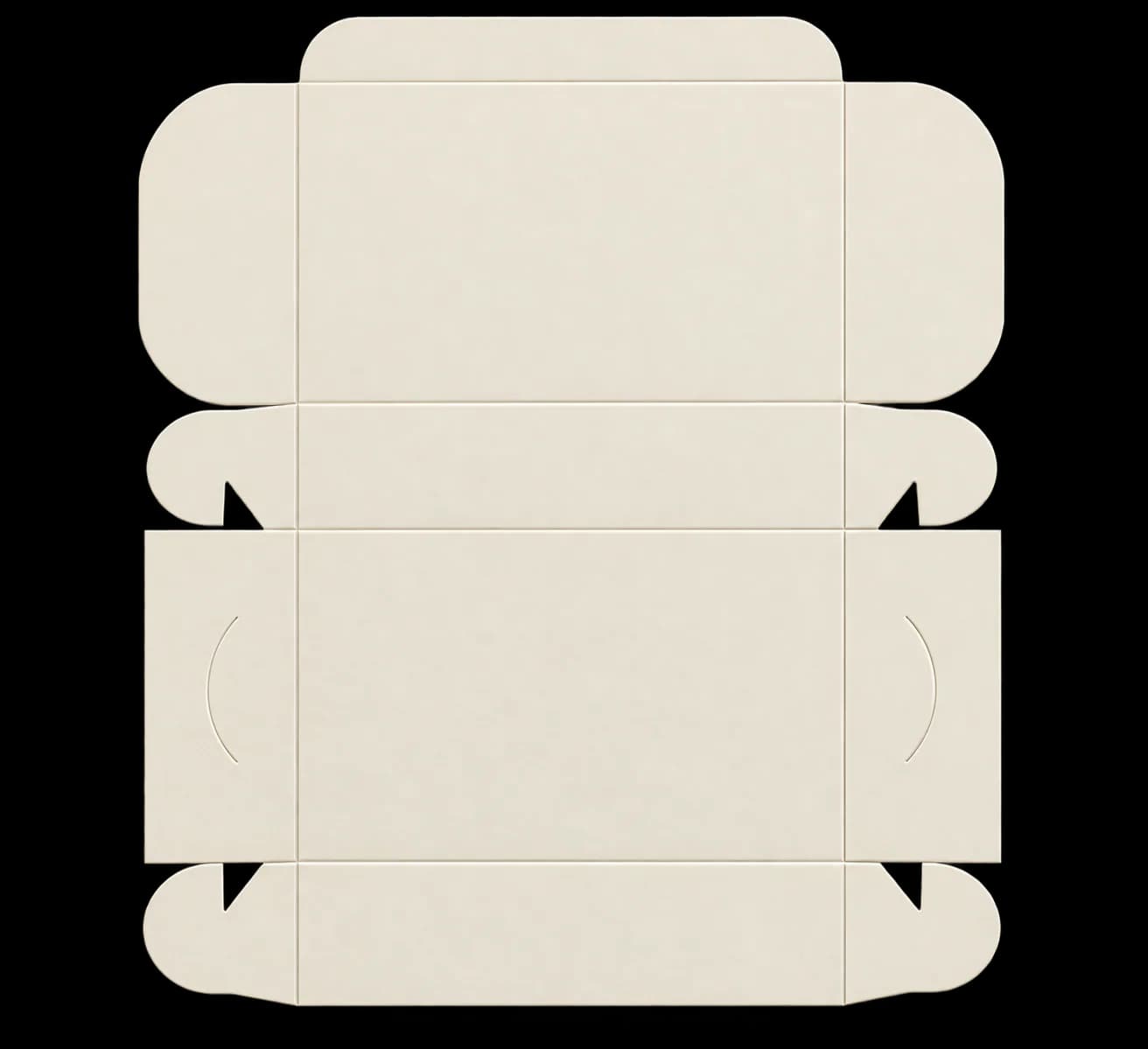 Self Lock Cake Boxes - Template View