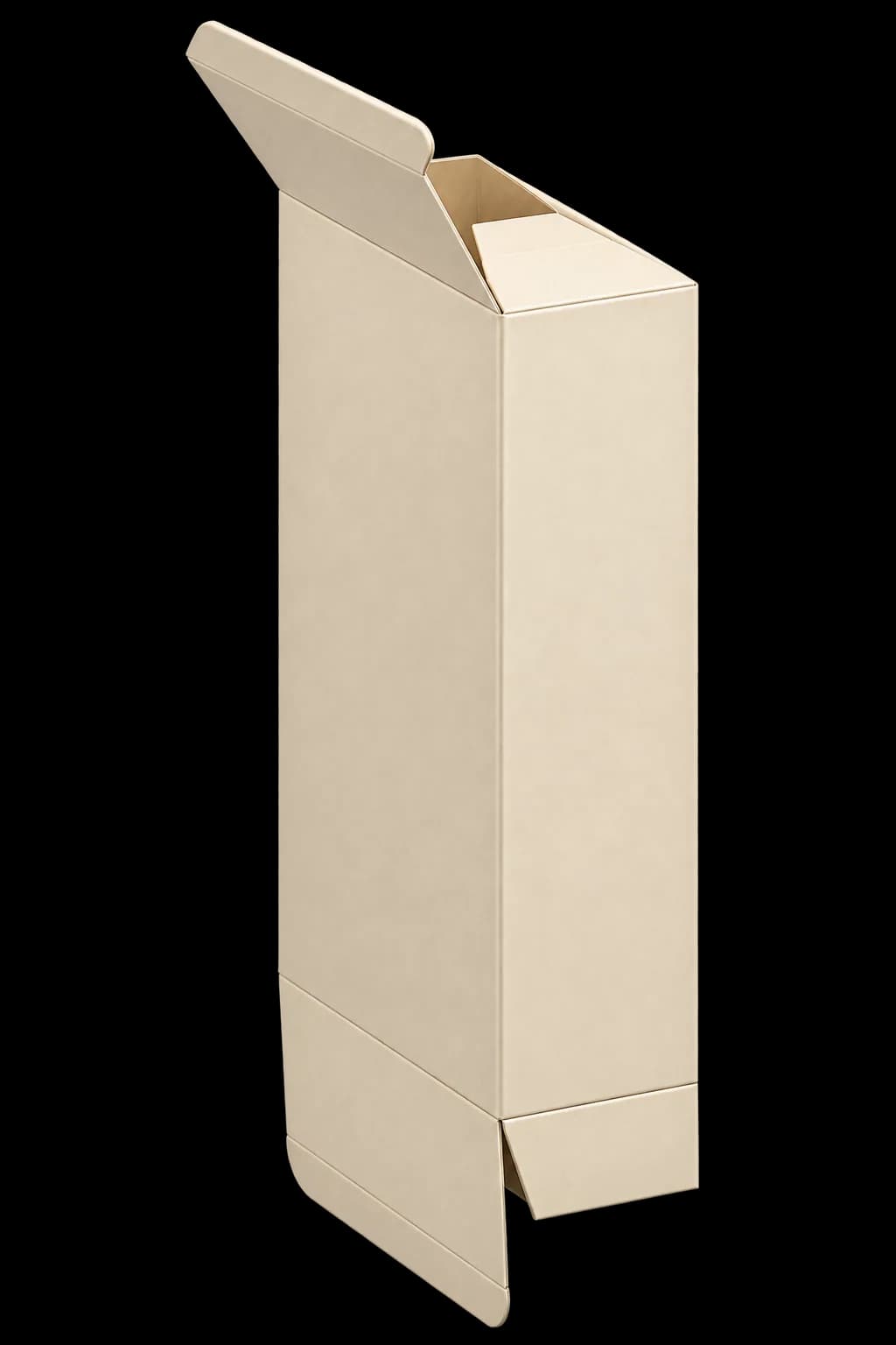 Custom Straight Tuck End Boxes - Assembled 3/4 View